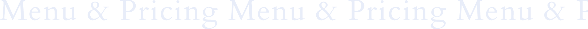 メニュー・料金